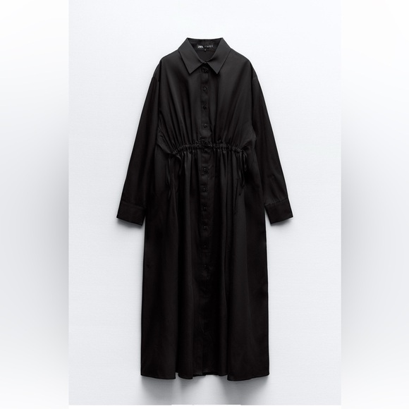 Zara Poplin Shirt Dress - Picture 2 of 2